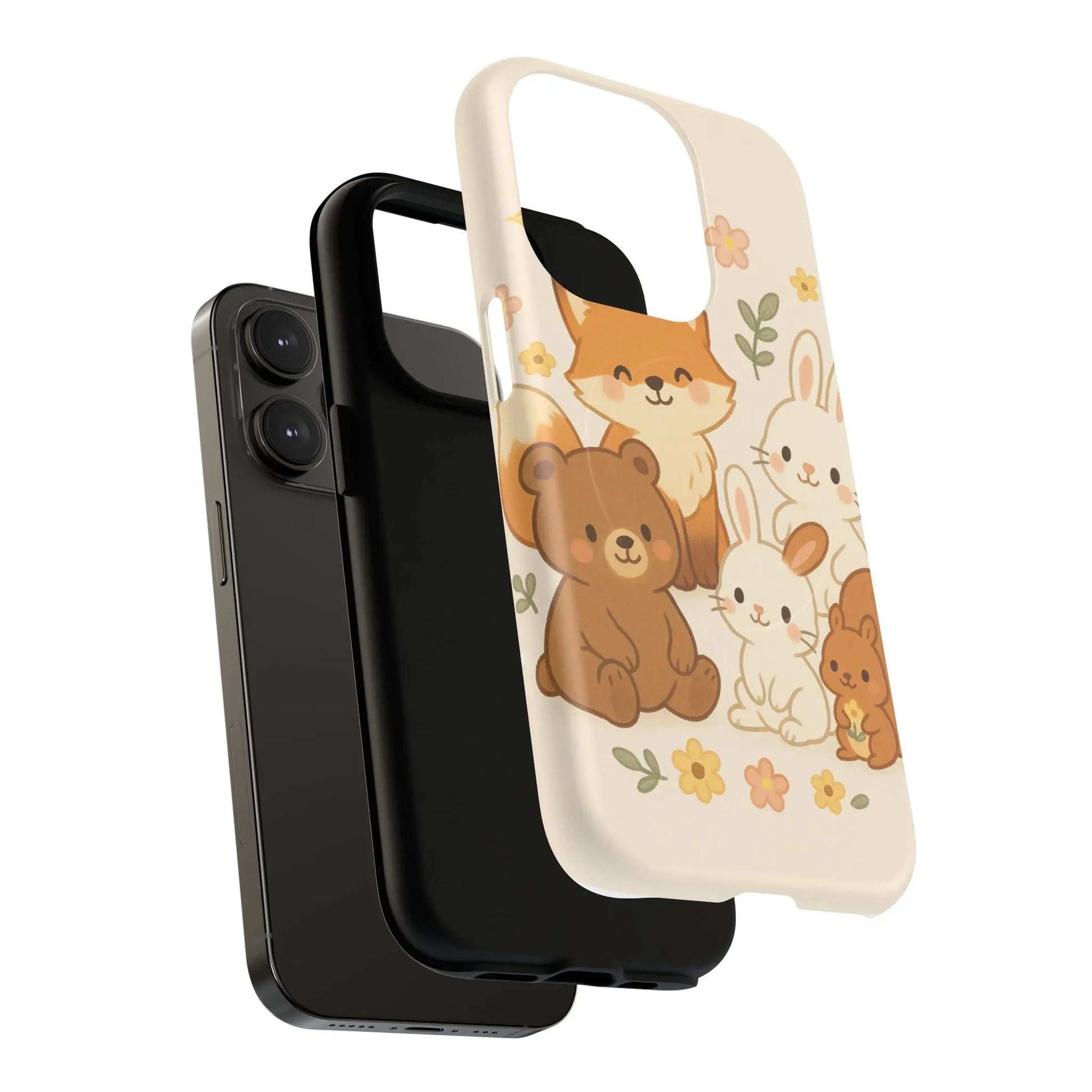Forest Friends iPhone Case — Fox, Bear & Bunny Design. with MagSafe  Shamo's