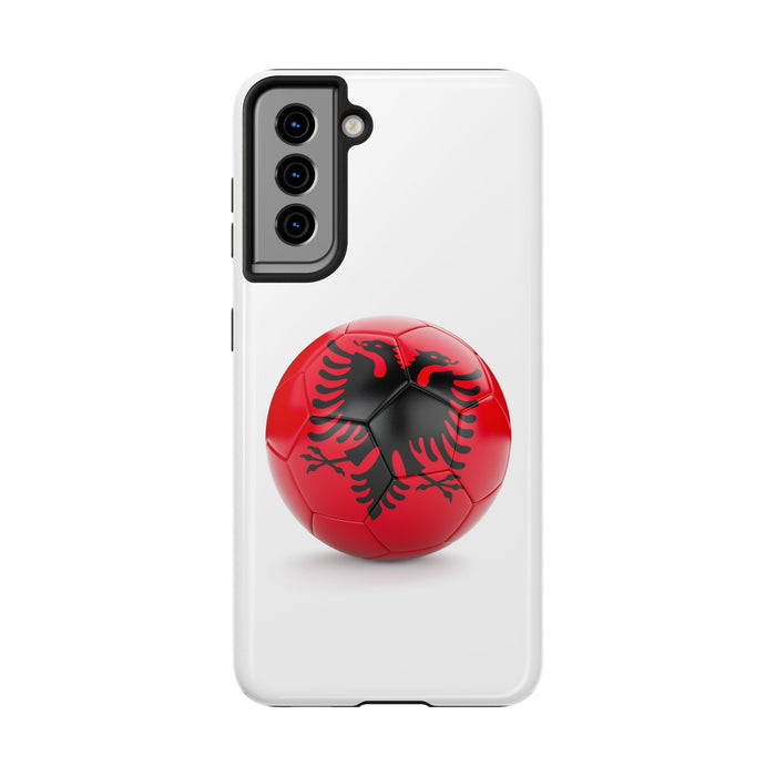 Tough Phone Cases with Albanian soccer flag