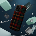 Plaid Impact-Resistant iPhone Case — Red Green Tartan Holiday Theme with MagSafe  Shamo's