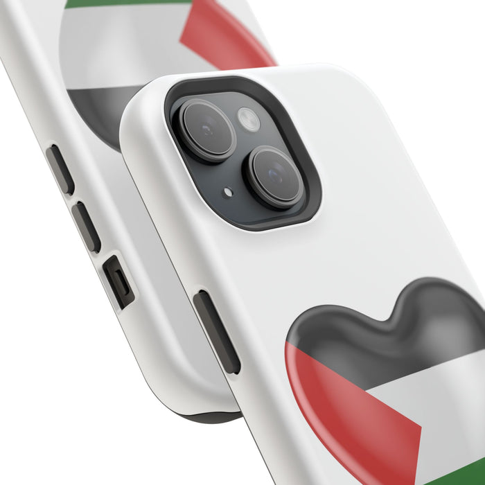 MagSafe Tough Cases with Palestinian flag in heart shape