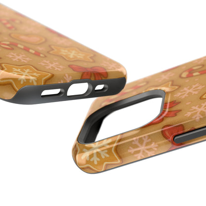 Candy Cane & Gingerbread Holiday iPhone Case — Impact-Resistant