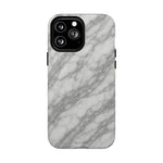 Silver Mist Marble iPhone Case with MagSafe - iPhone 17 / Glossy - Shamo's