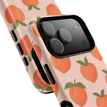 Peach Pattern Fruit Case for iPhone | MagSafe Compatible