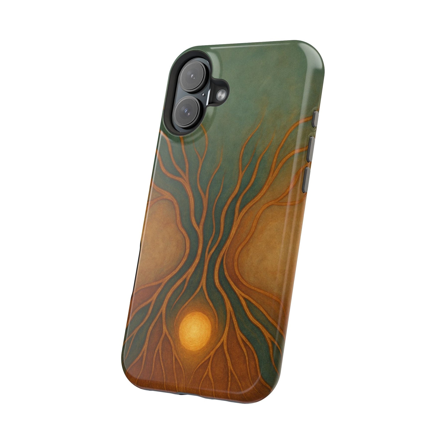 Abstract Tree of Life Design Golden Origin iPhone Case | MagSafe Compatible  Shamo's