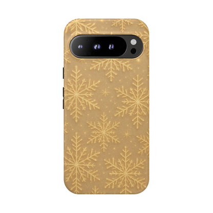 Golden Snowflake Holiday iPhone Case
