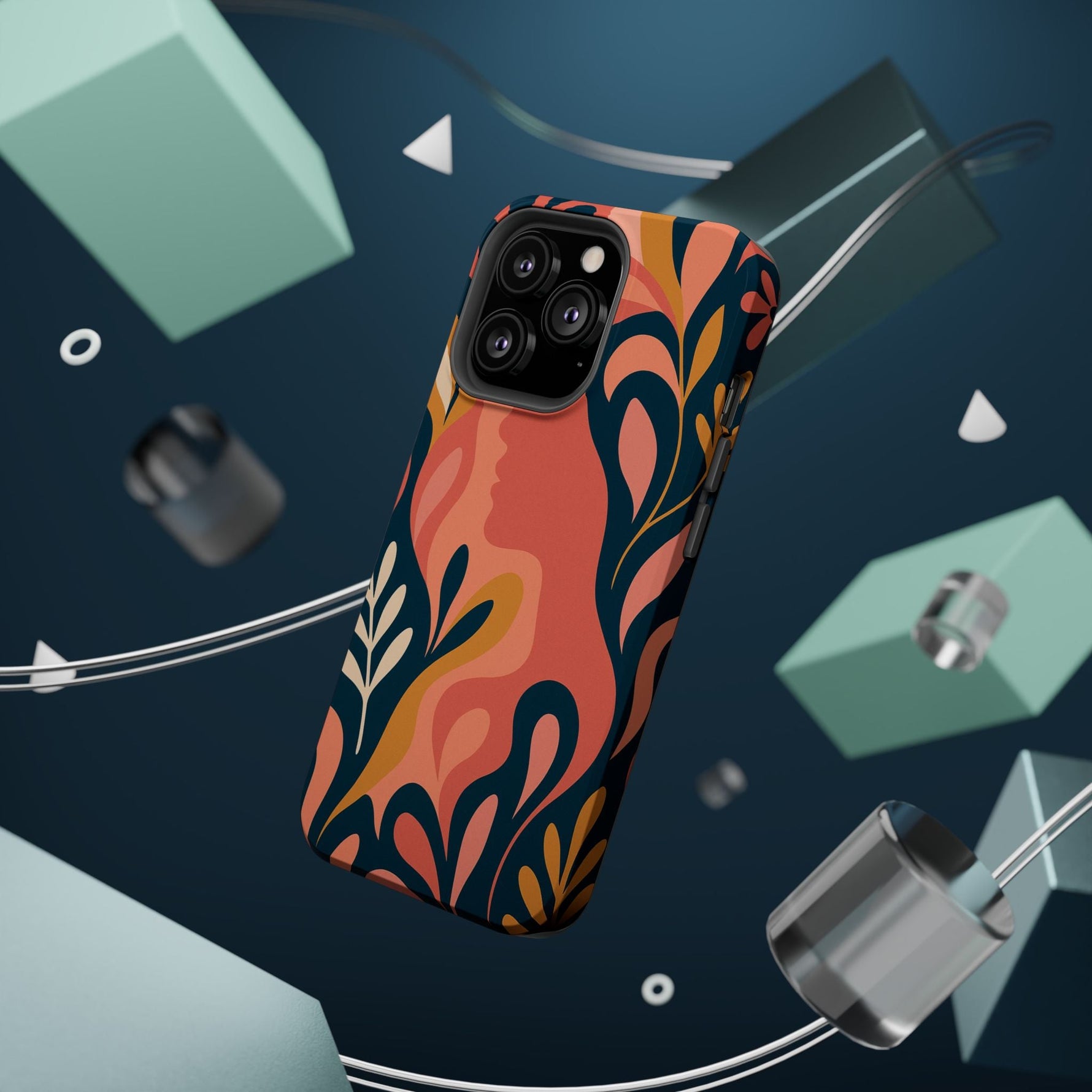 Floral Feminine Abstract MagSafe Impact-Resistant iPhone Case  Shamo's