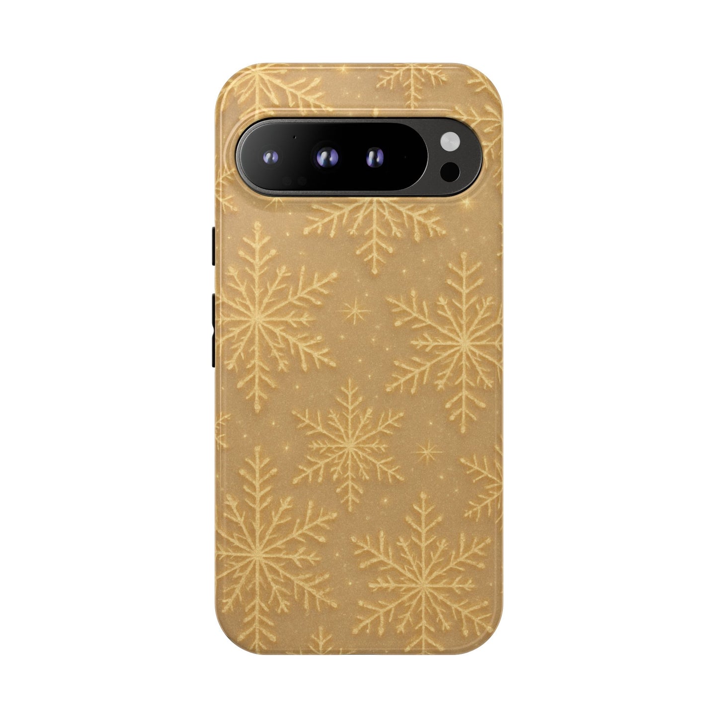 Golden Snowflake Holiday iPhone Case
