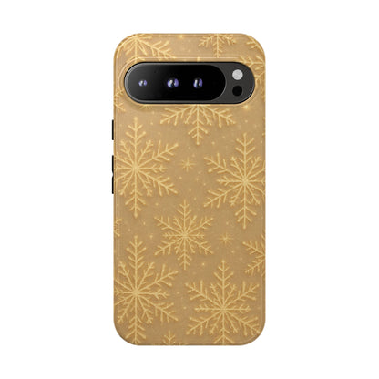 Golden Snowflake Holiday iPhone Case