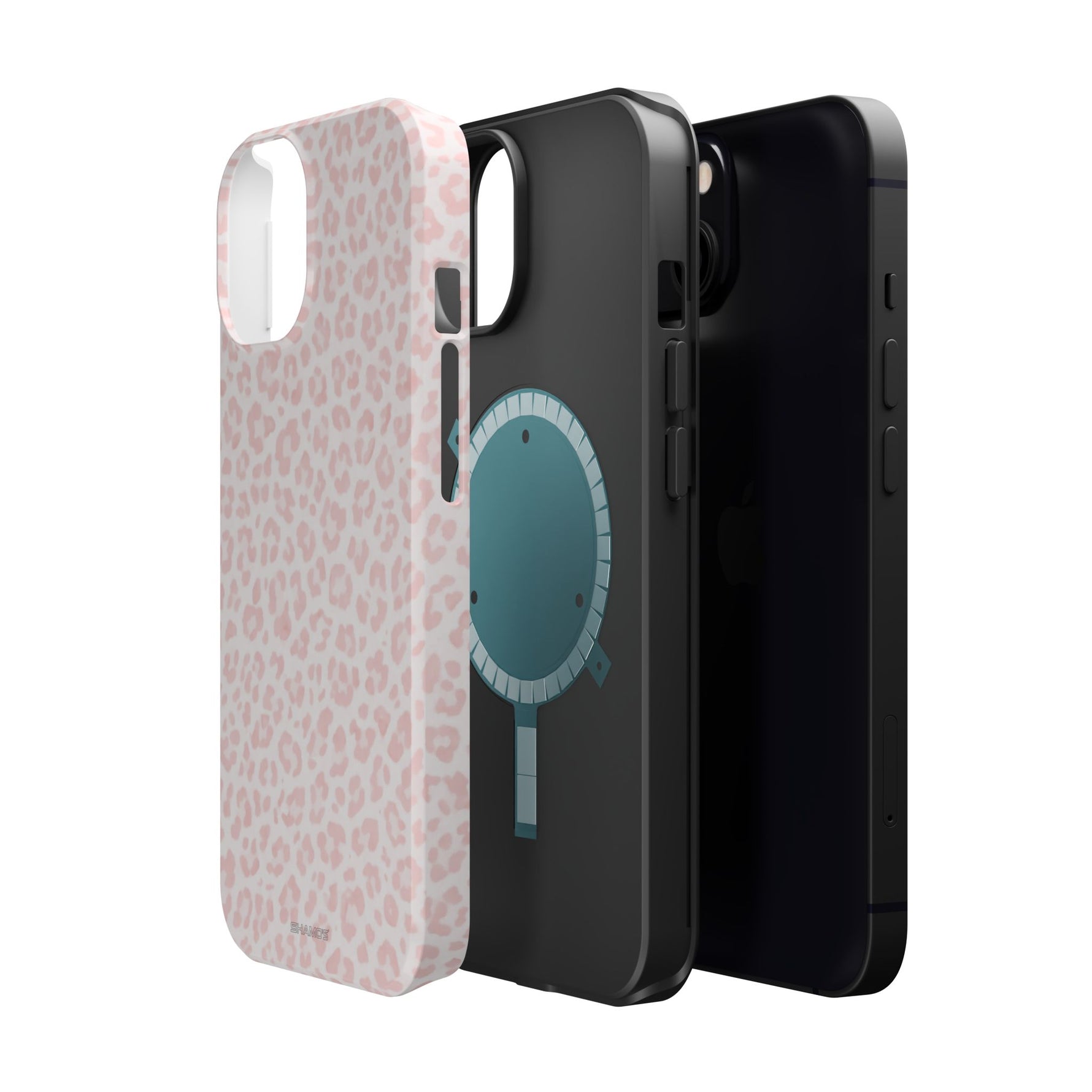 Pink Leopard Impact-Resistant iPhone Case | MagSafe
