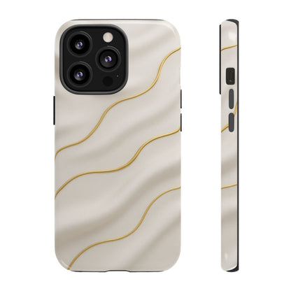 Elegant Gold Wave Tough iPhone Case - Shamo's