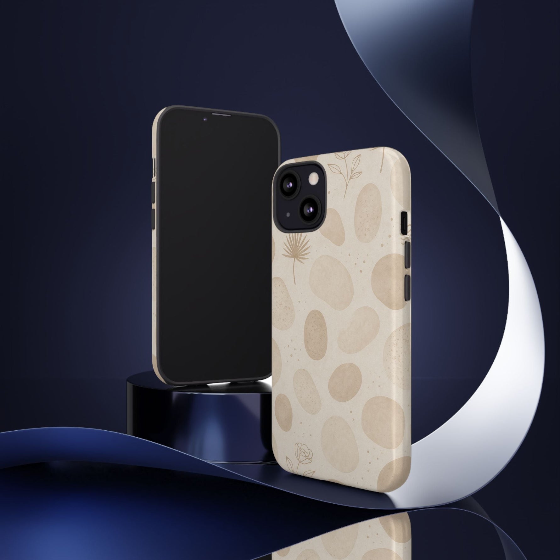 Neutral Pebble Pattern Tough iPhone Case  Shamo's
