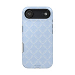 Light Blue Bow-Pattern Impact iPhone Case | MagSafe - iPhone 17 Air / Glossy - Shamo's