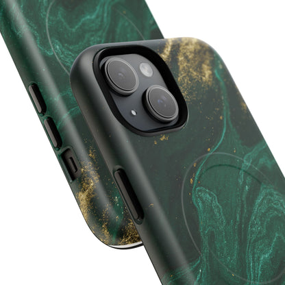 Emerald Marble with Gold Veins iPhone Case | with MagSafe  Shamo's