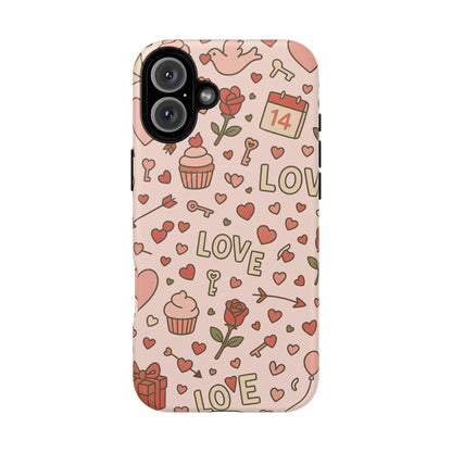 Sweet Love Pattern iPhone Case (MagSafe compatible)