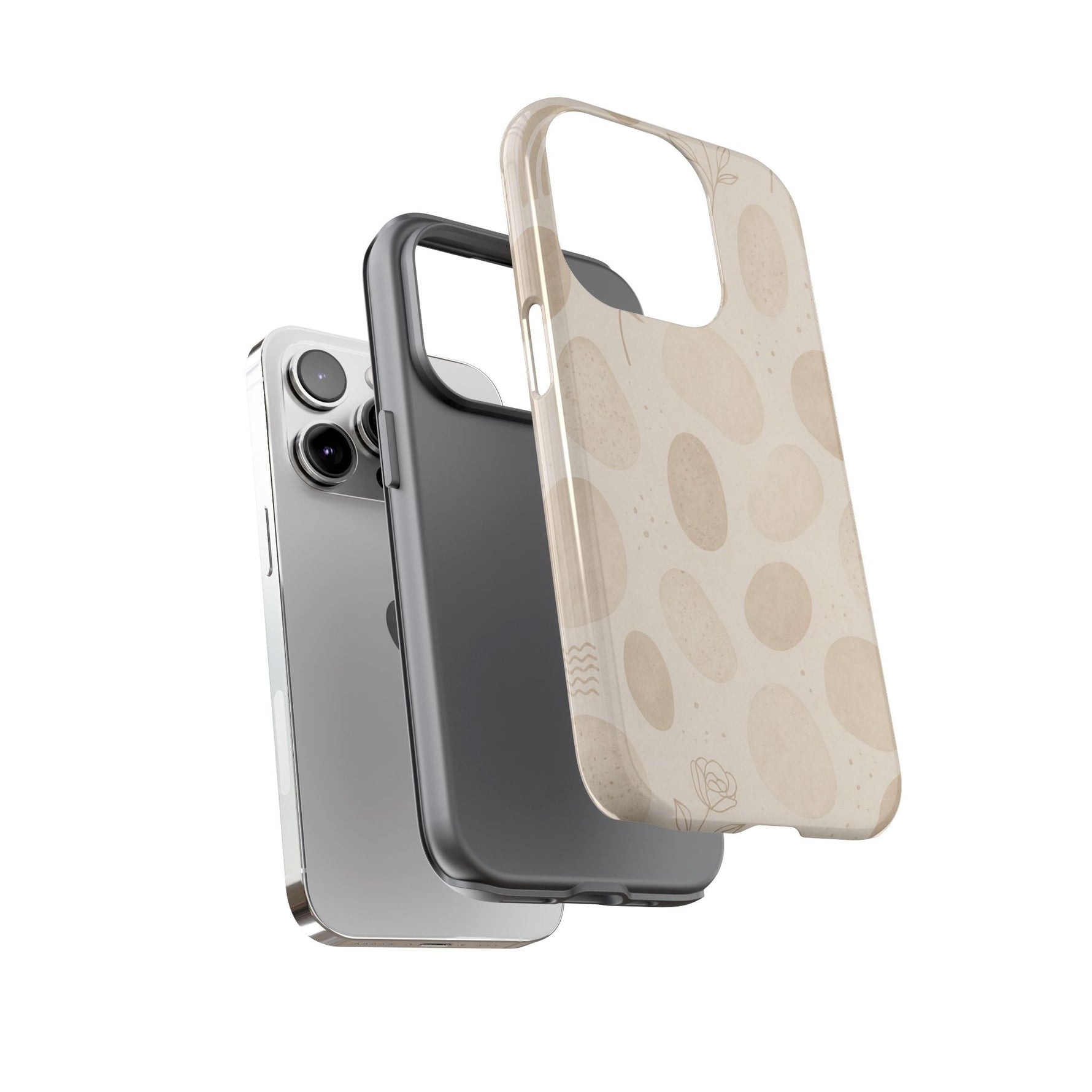 Neutral Pebble Pattern Tough iPhone Case  Shamo's