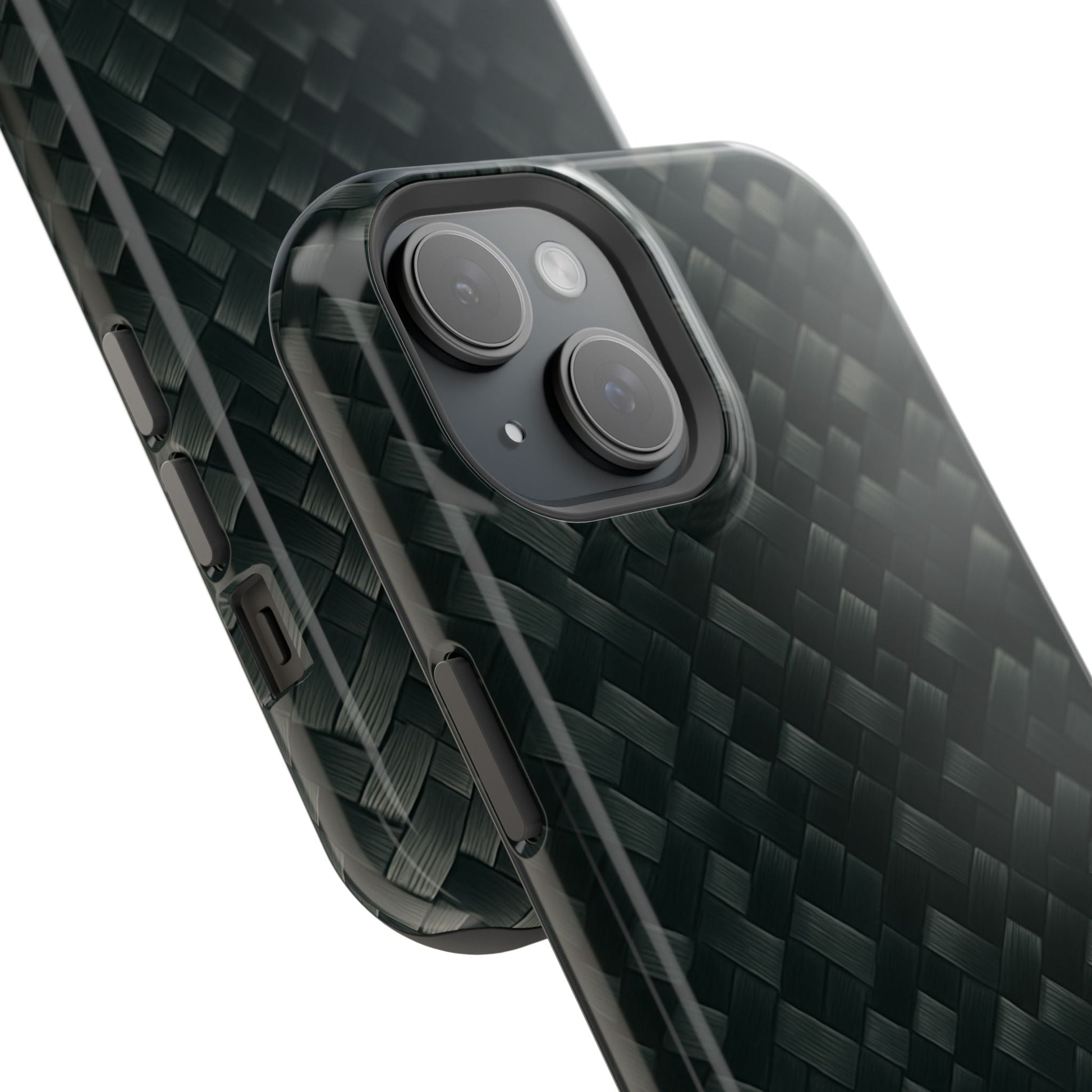 Dark Carbon Fiber Texture Magnetic Impact-Resistant iPhone Case | MagSafe compatible  Shamo's