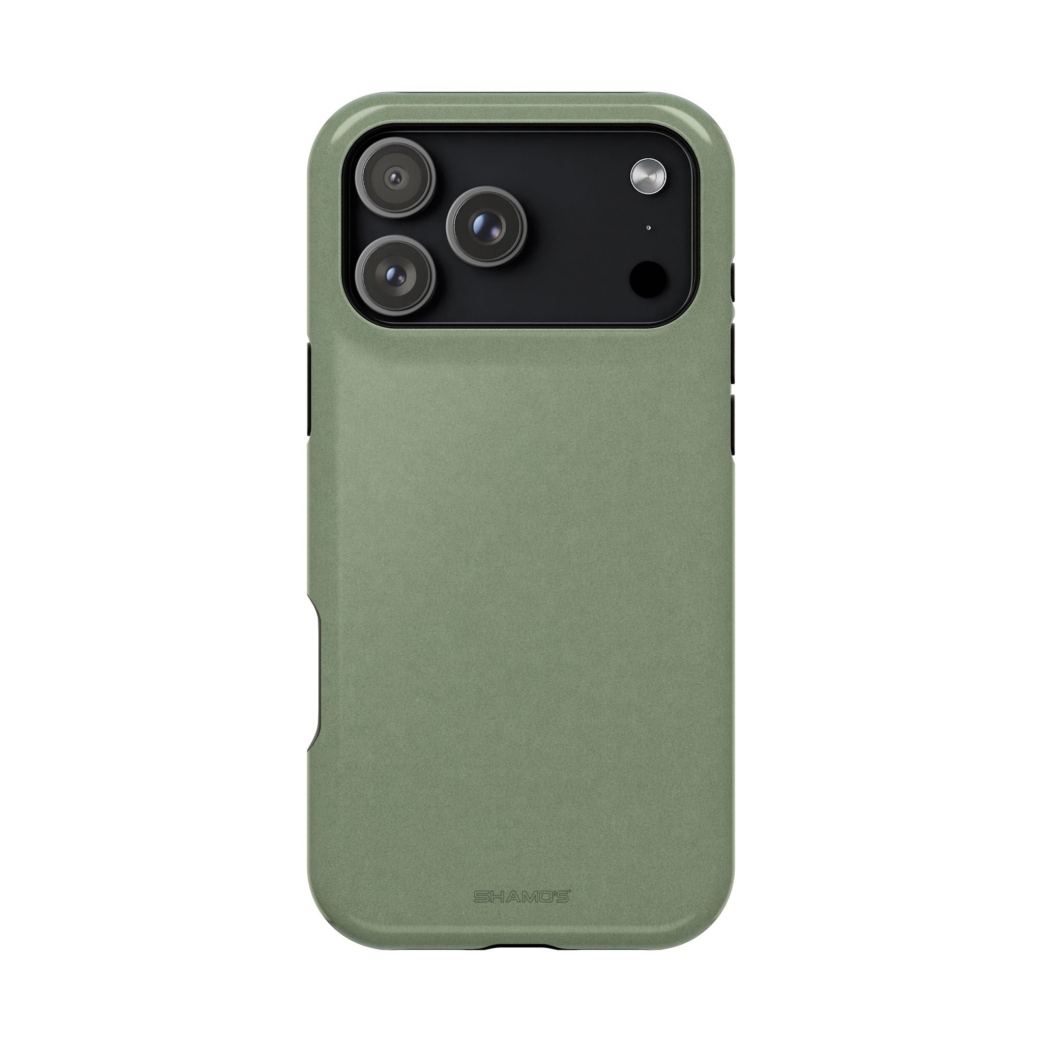 Olive Green MagSafe Compatible Impact-Resistant iPhone Case - iPhone 17 Pro Max / Glossy - Shamo's