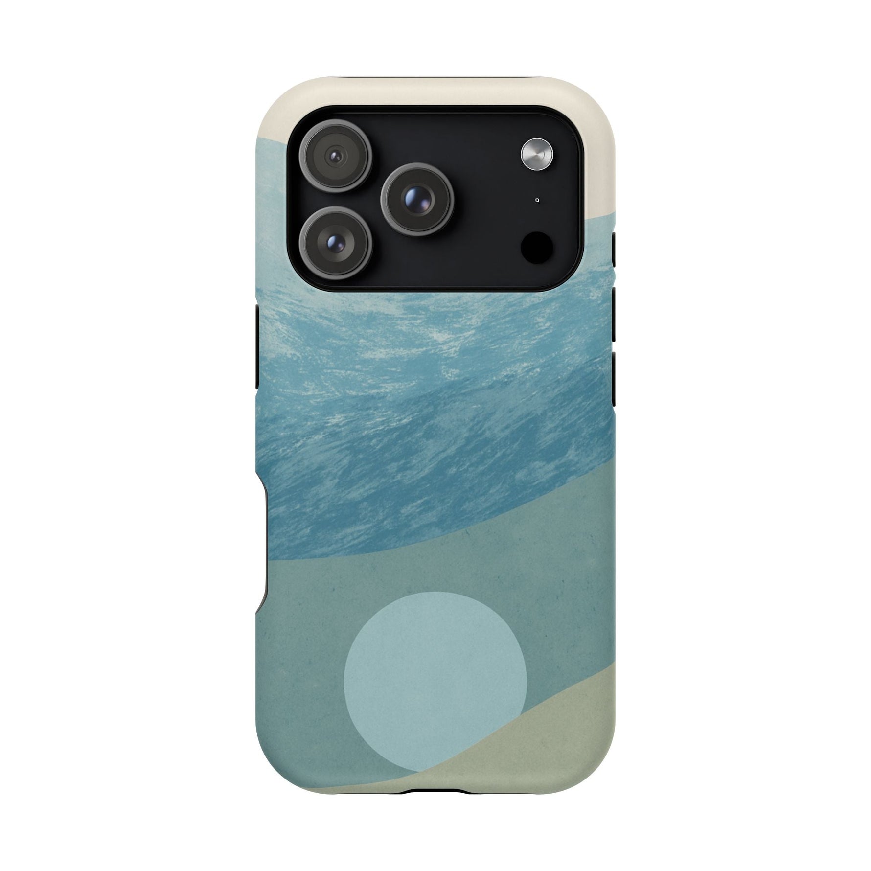 “Calm Over Chaos” Abstract Ocean Wave iPhone Case | MagSafe Compatible  Shamo's iPhone 17 Pro / Matte