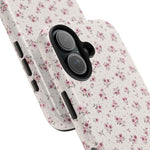 Rosebud Floral Tough iPhone Case — Pink Vintage Flower Protective Cover - iPhone 17 - Shamo's