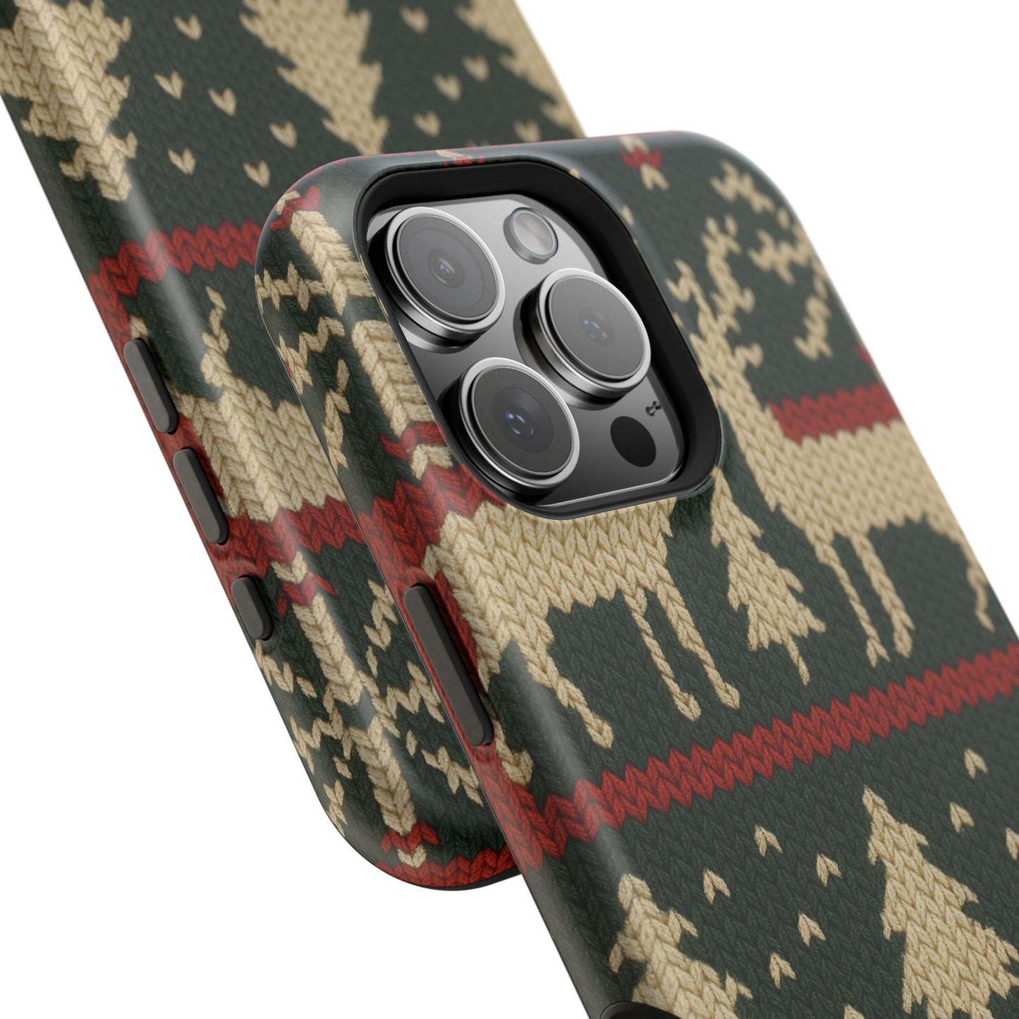 Holiday Reindeer Knit iPhone Case | compatible with MagSafe
