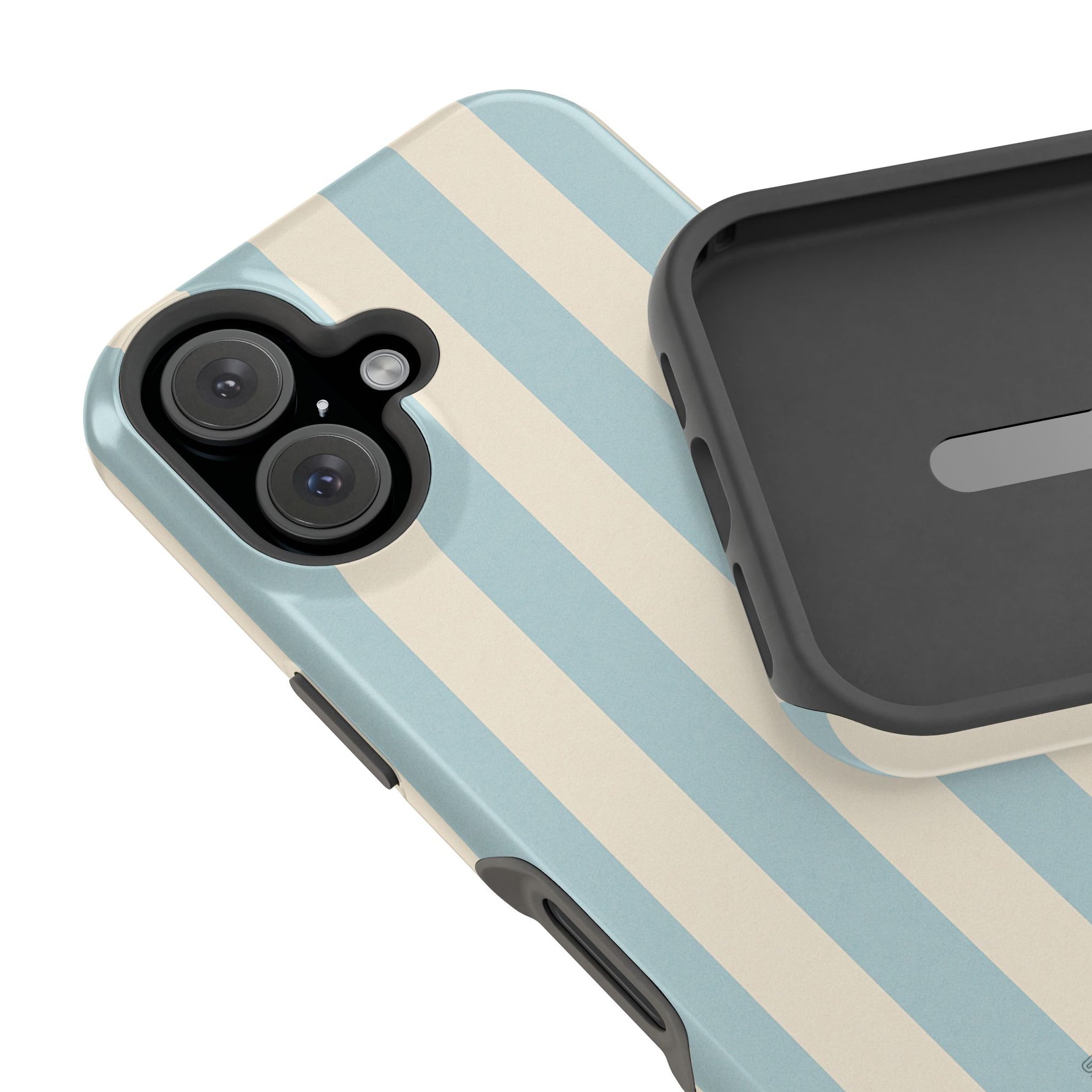 Blue Strips Pattern iPhone Case Compatible with MagSafe