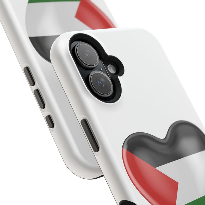 MagSafe Tough Cases with Palestinian flag in heart shape