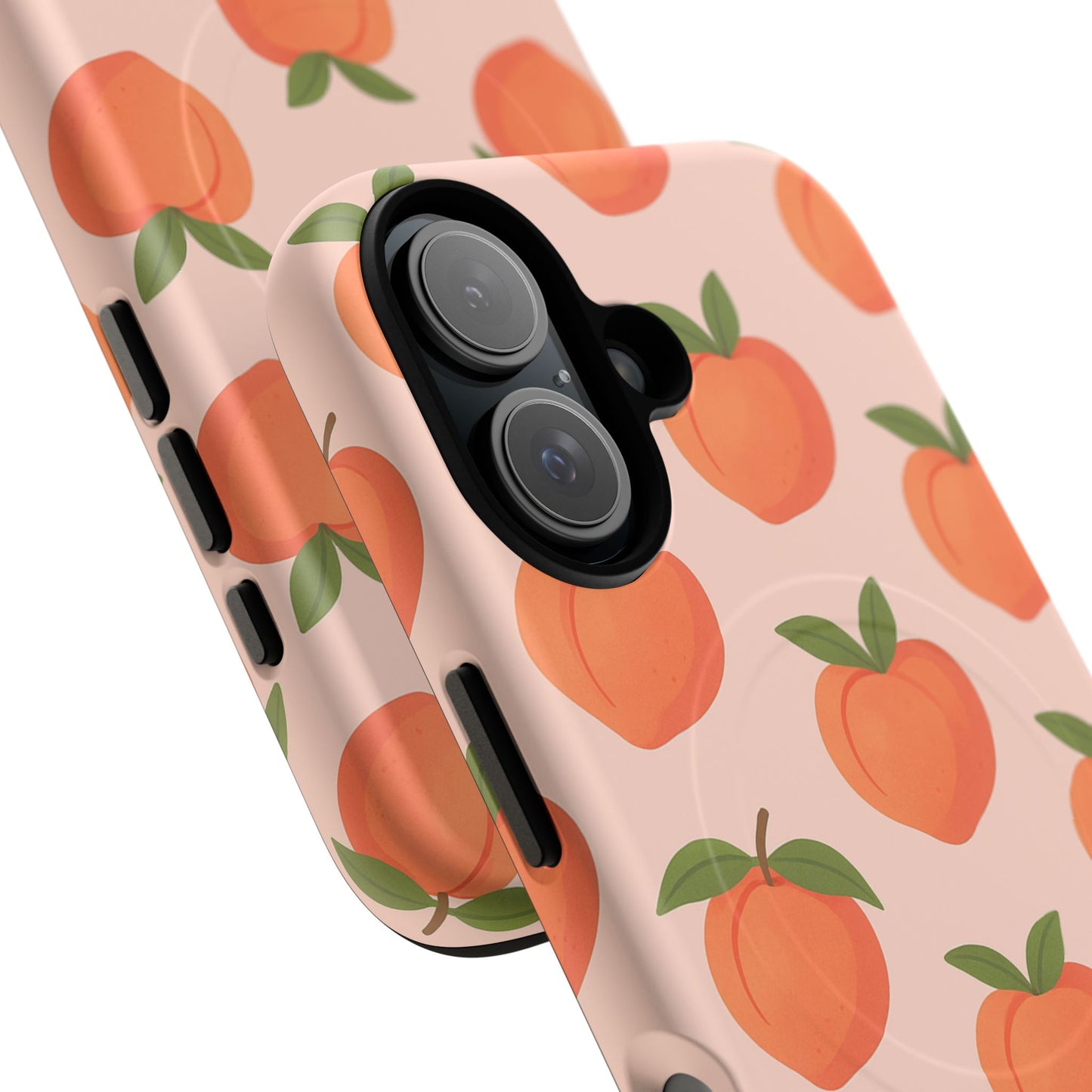 Peach Pattern Fruit Case for iPhone | MagSafe Compatible