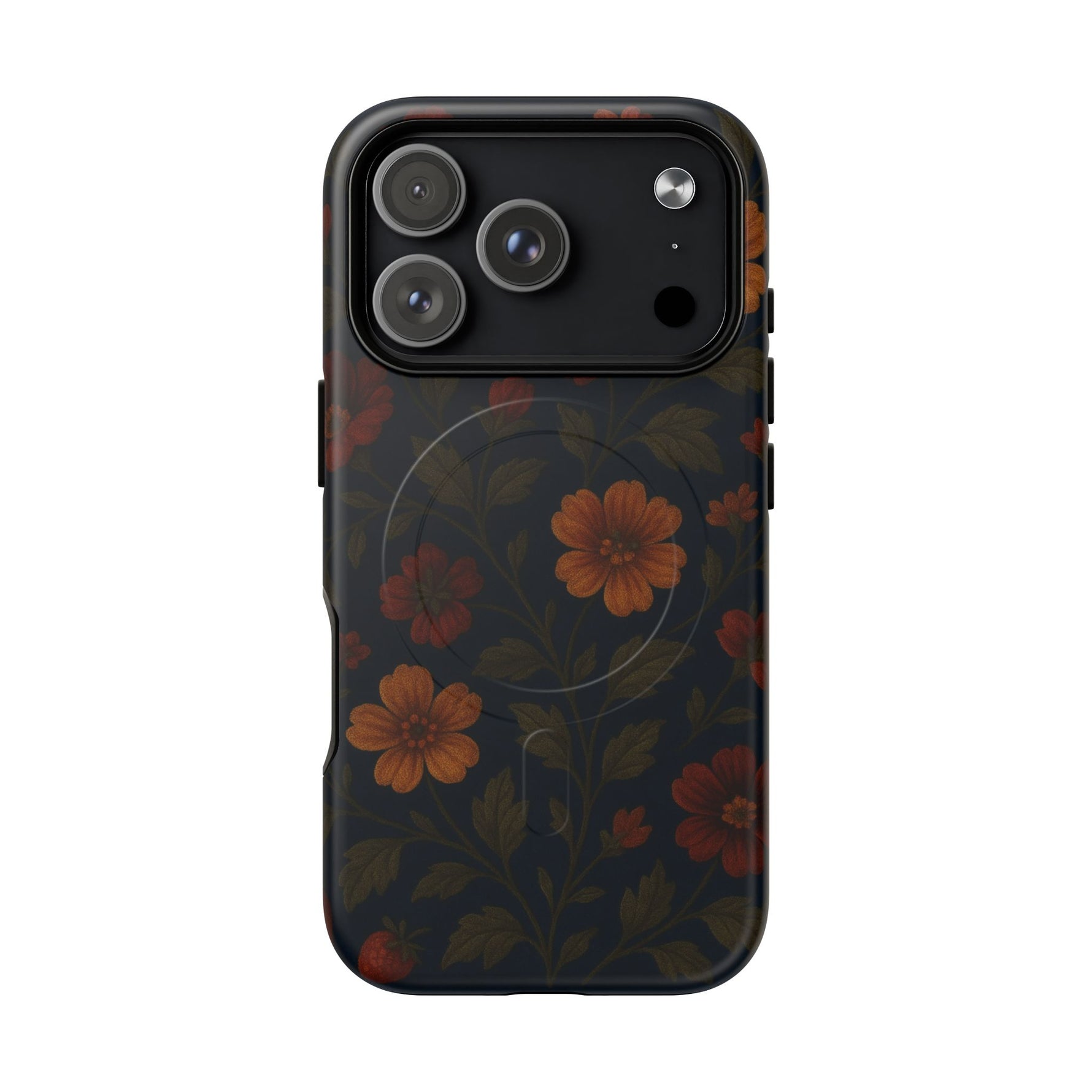 Floral Night Velvet iPhone Case - Works with MagSafe - Shamo's