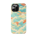 Ocean Wave Tough Phone Case — Pastel Retro Surf Pattern  Shamo's
