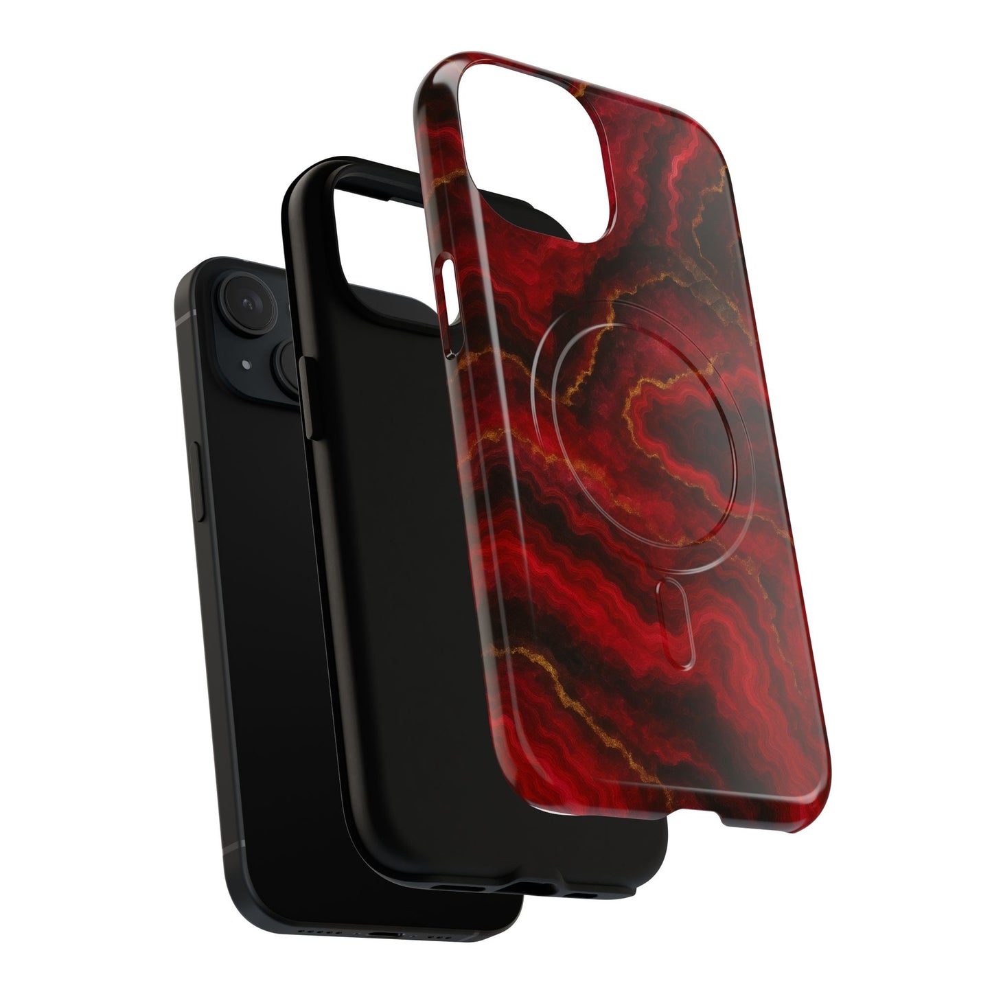 Red Marble iPhone Case with MagSafe - Shamo's