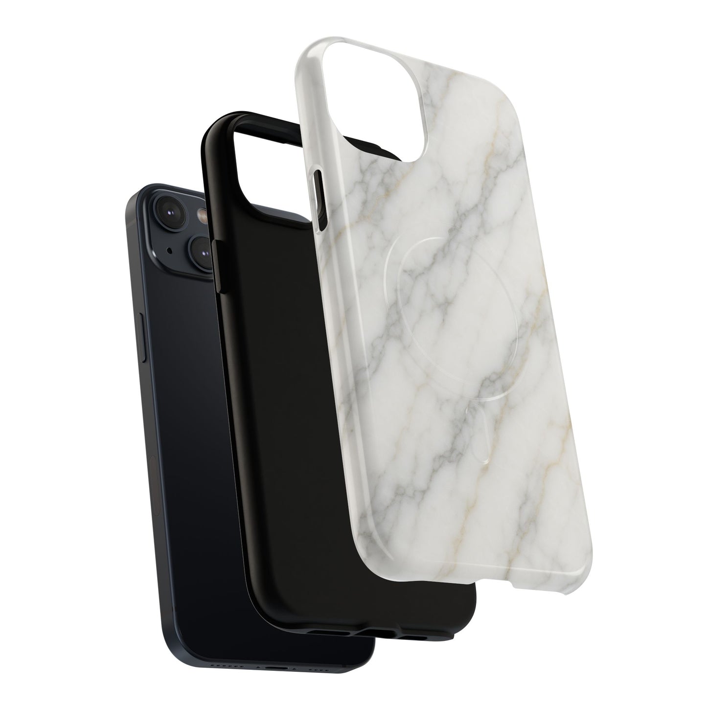 Classic White Marble iPhone Case with MagSafe