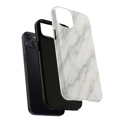 Classic White Marble iPhone Case with MagSafe