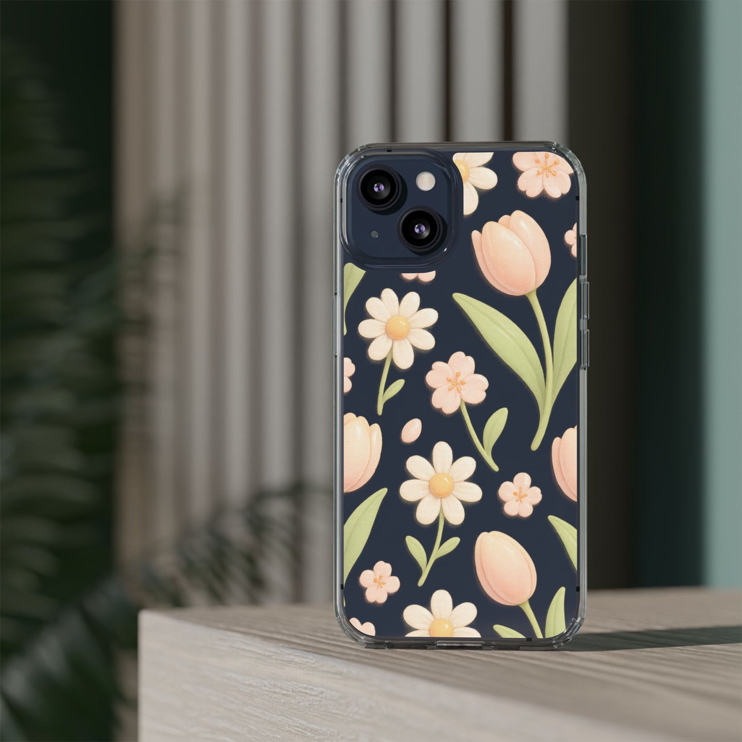 Floral Impact-Resistant Clear iPhone Case - Shamo's