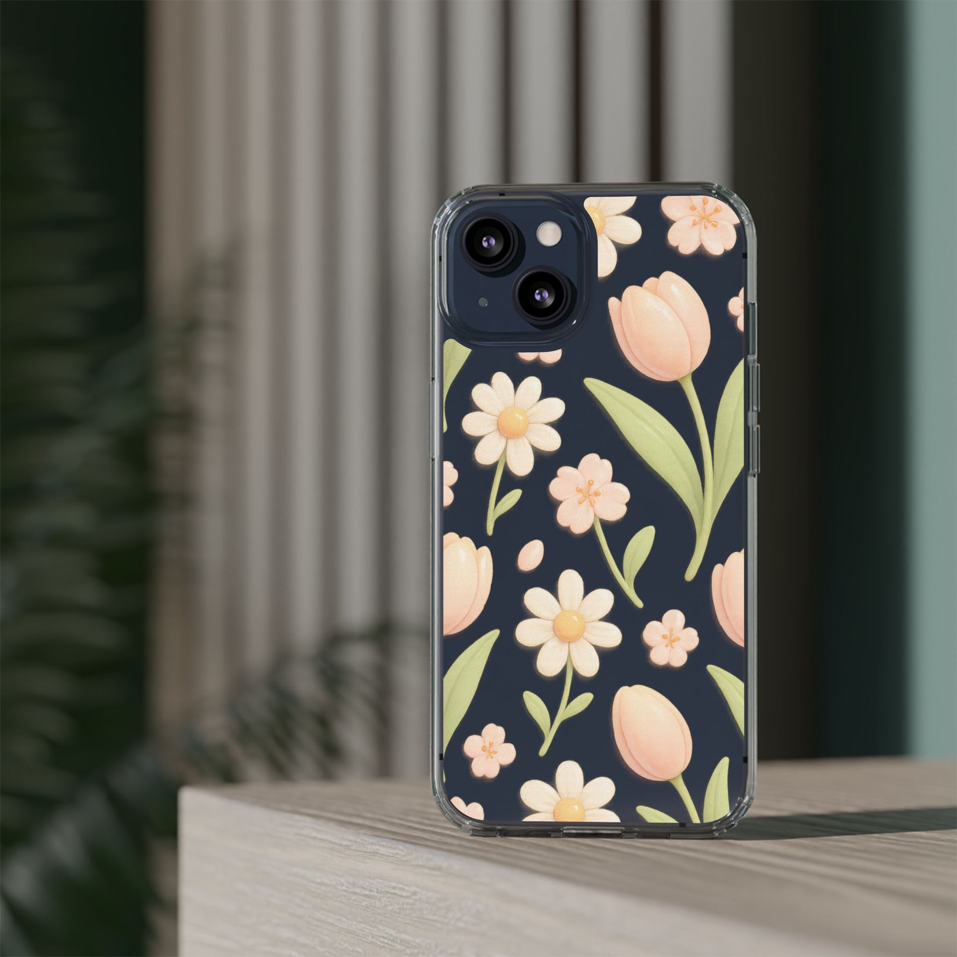 Floral Impact-Resistant Clear iPhone Case - Shamo's