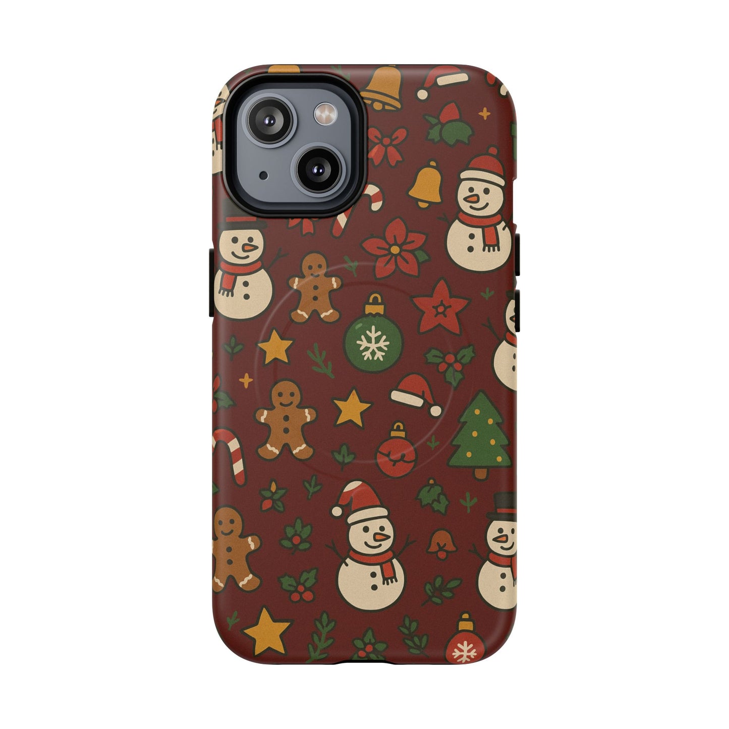 Snowman & Gingerbread Tough iPhone Case (MagSafe compatible)