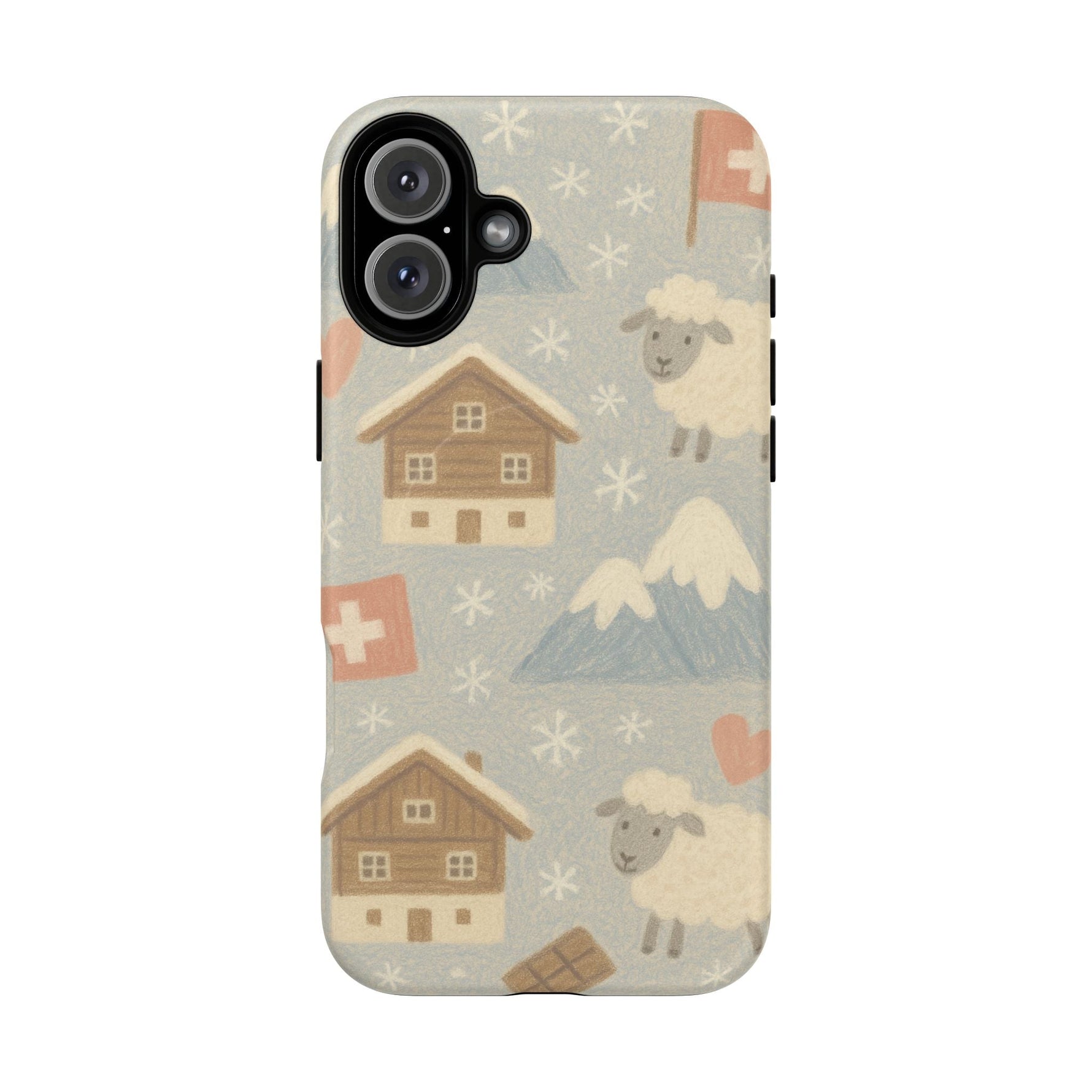 Swiss Chalet Sheep Pattern Tough MagSafe iPhone Case  Shamo's iPhone 16 Plus / Matte