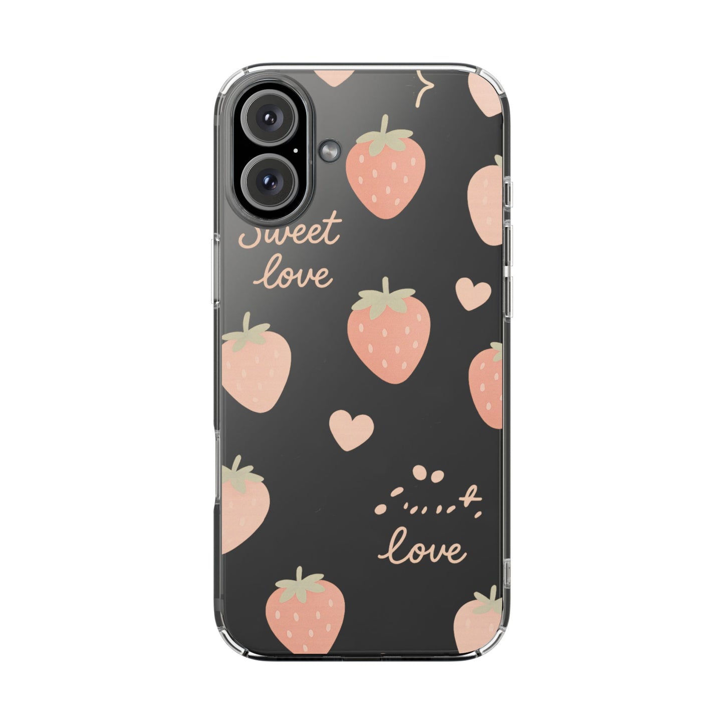 Sweet Love Strawberry Clear iPhone Case | MagSafe - Shamo's
