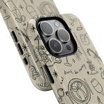 Festive Doodle iPhone Case (’drink, be merry’ Holiday Design) | compatible with MagSafe - Shamo's