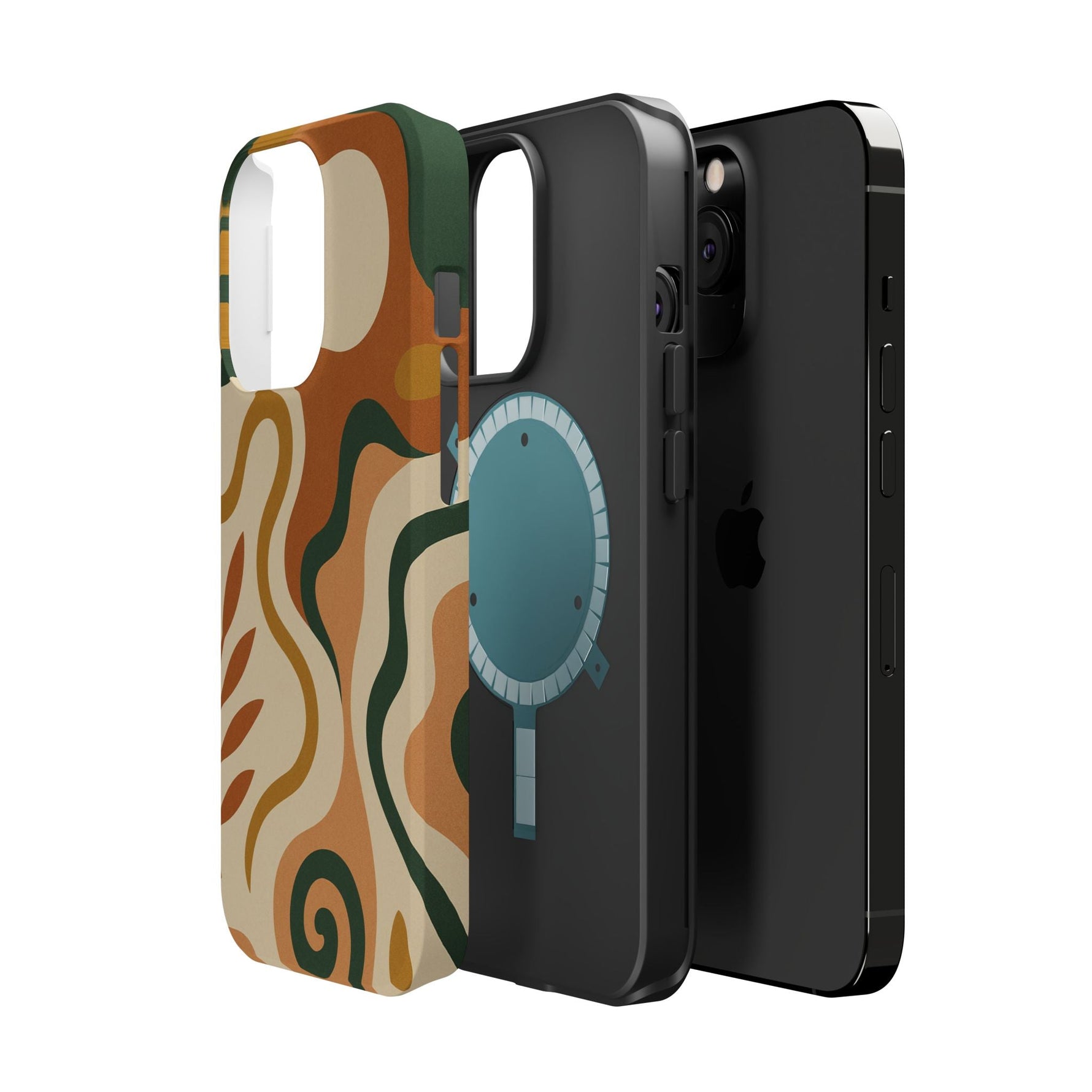 Abstract Earth-Tone Impact iPhone Case — MagSafe  Shamo's