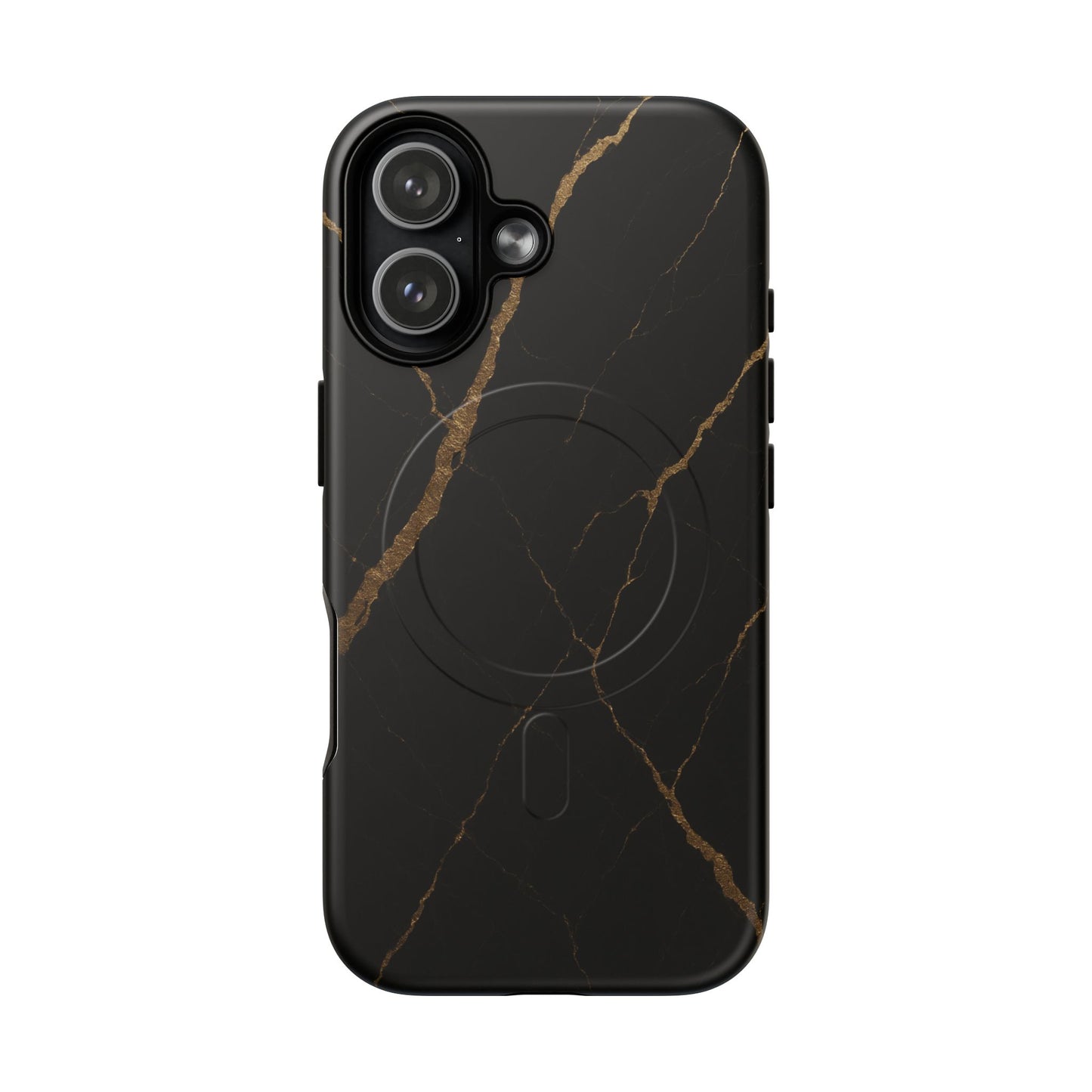 Black & Gold Marble iPhone Case with MagSafe - Shamo's