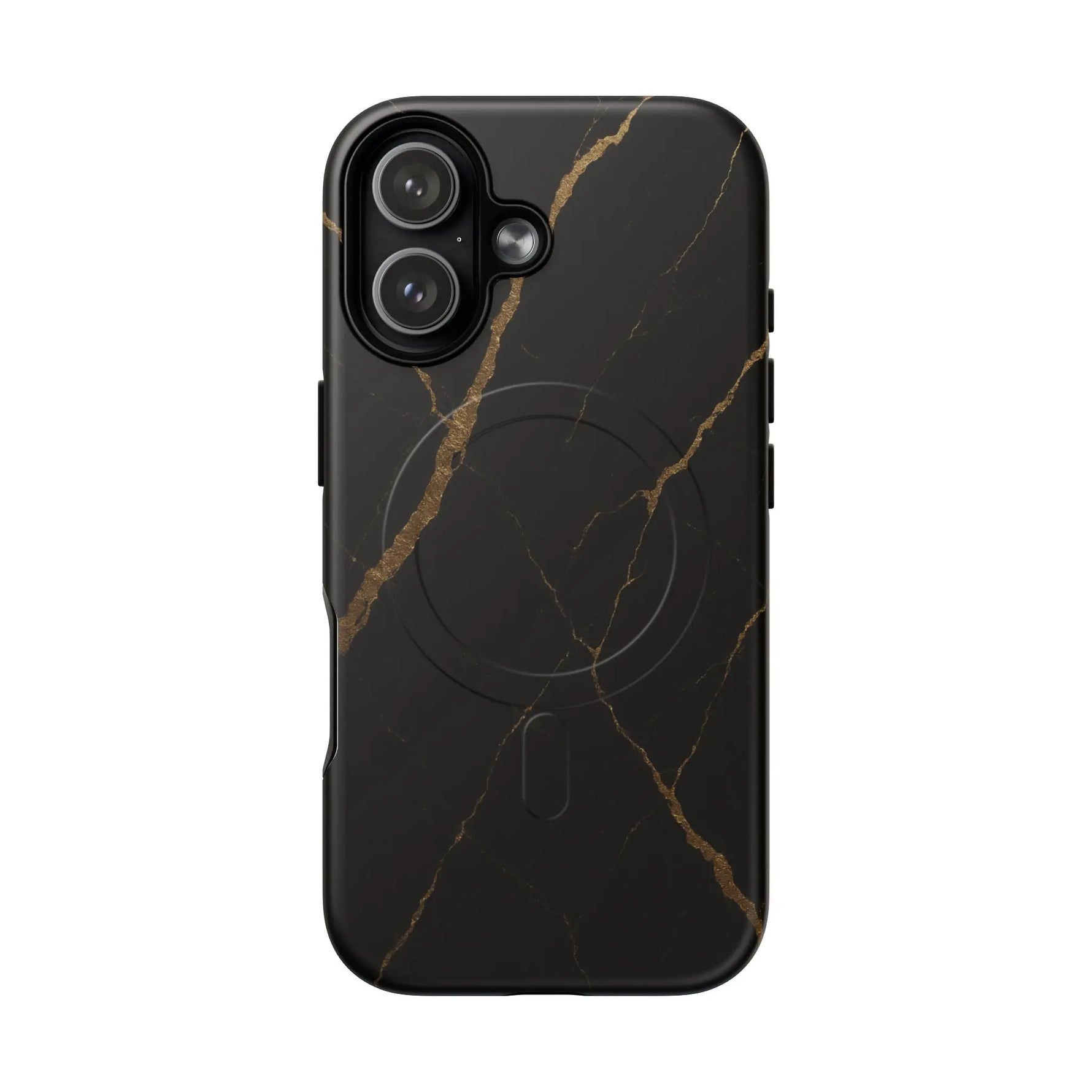 Black & Gold Marble iPhone Case with MagSafe - Shamo's