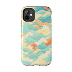 Ocean Wave Tough Phone Case — Pastel Retro Surf Pattern  Shamo's