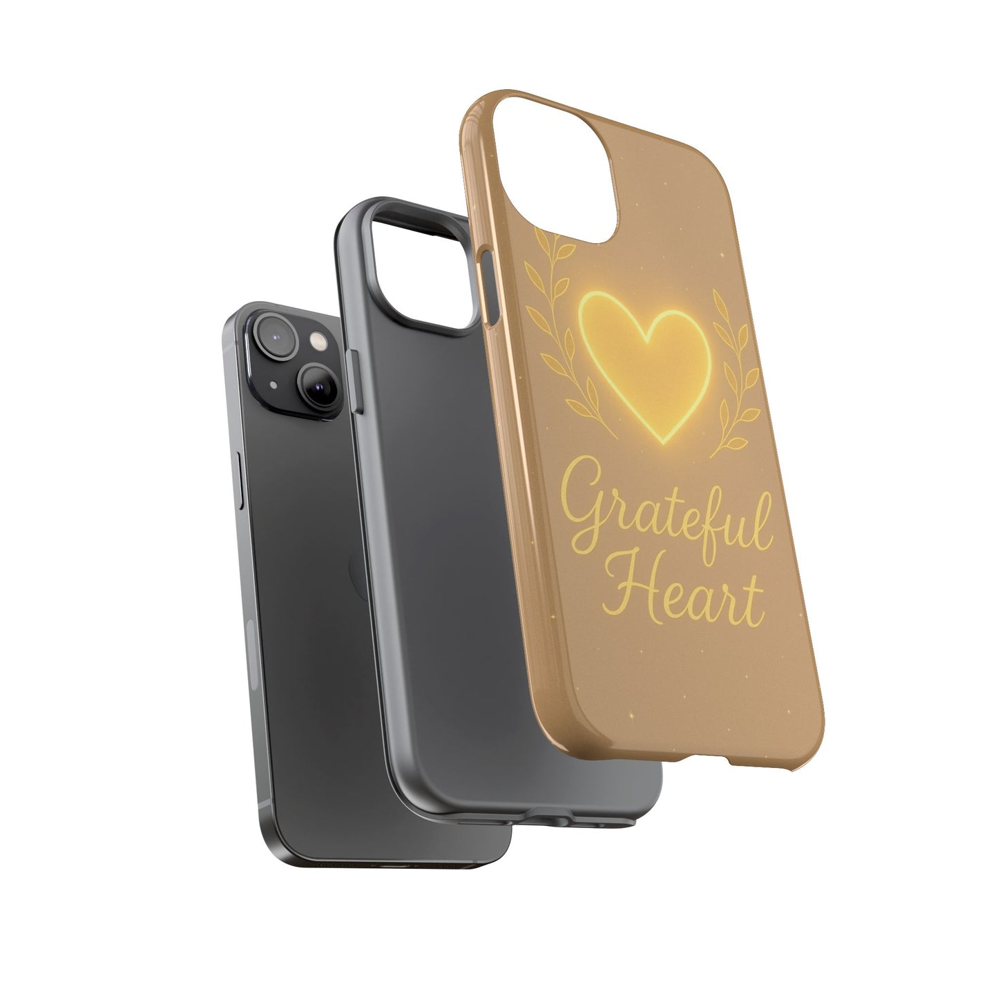 Grateful Heart iPhone Case — Warm Neon Heart