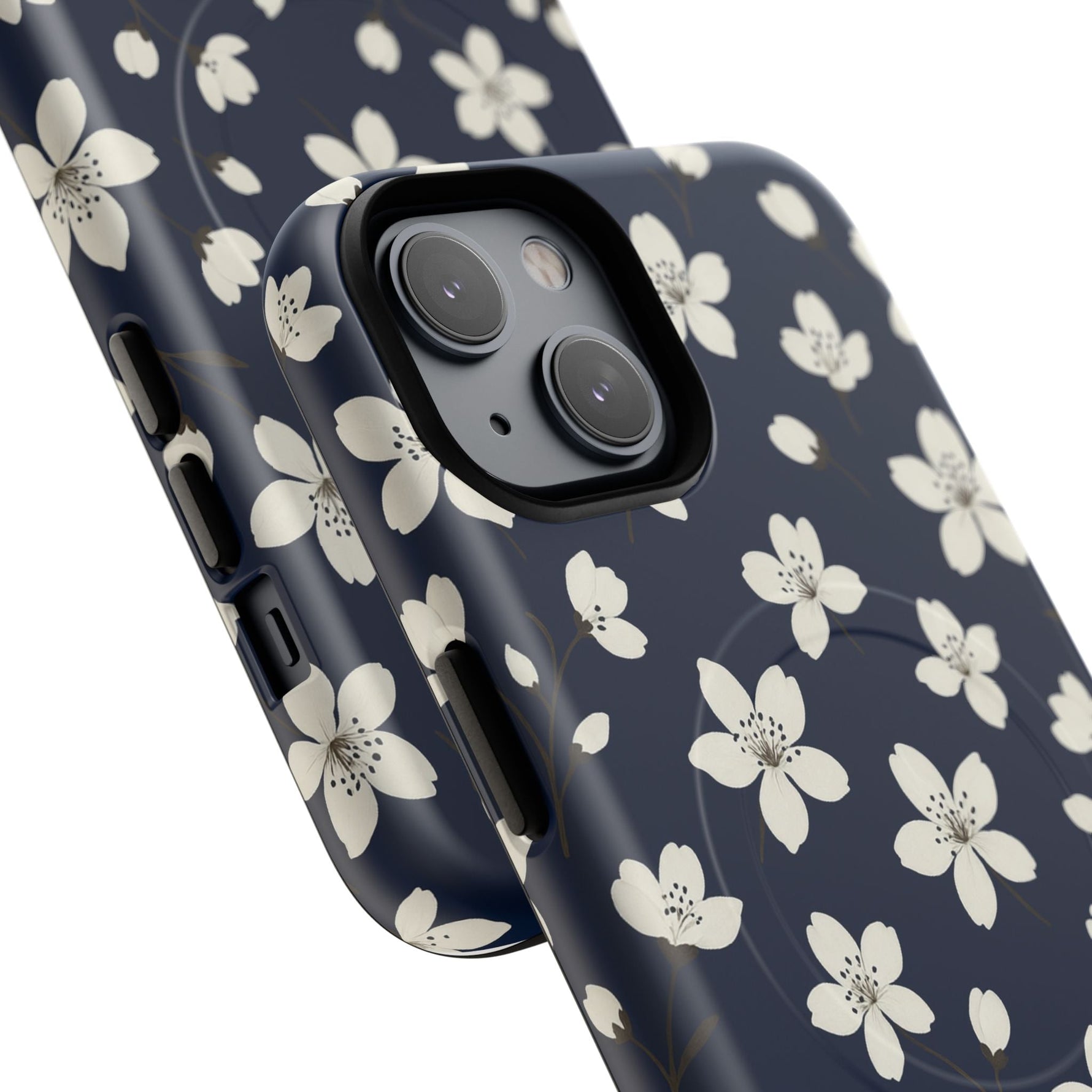 Navy Blossom Floral iPhone Case | MagSafe  Shamo's
