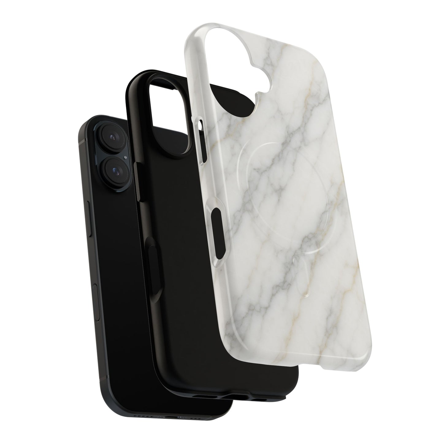 Classic White Marble iPhone Case with MagSafe