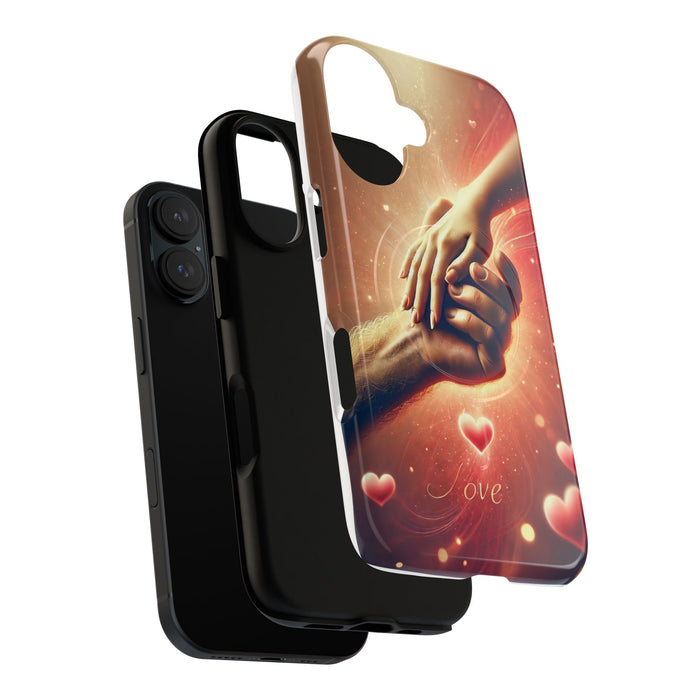 Magnetic Phone Case - Hands in Love Design - Compatible with MagSafe