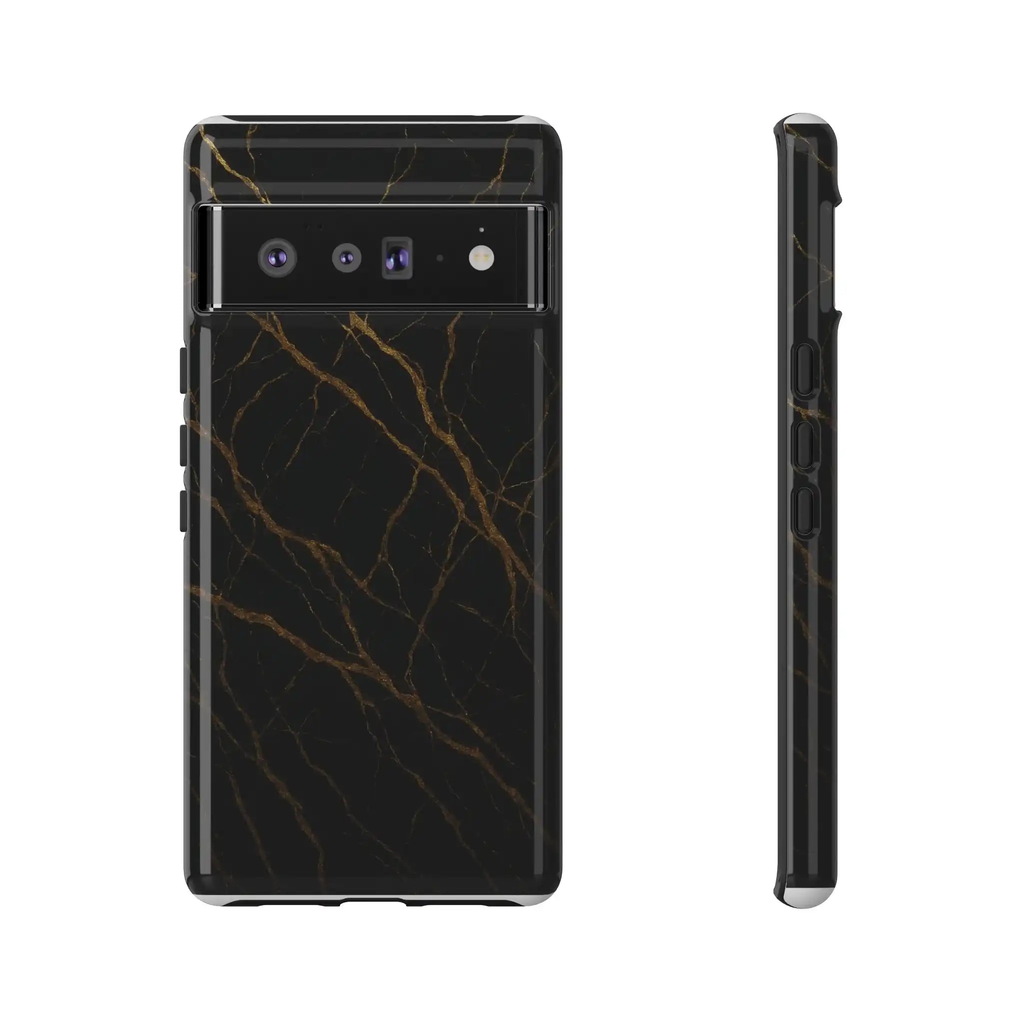 Black Marble Tough iPhone Case - Shamo's