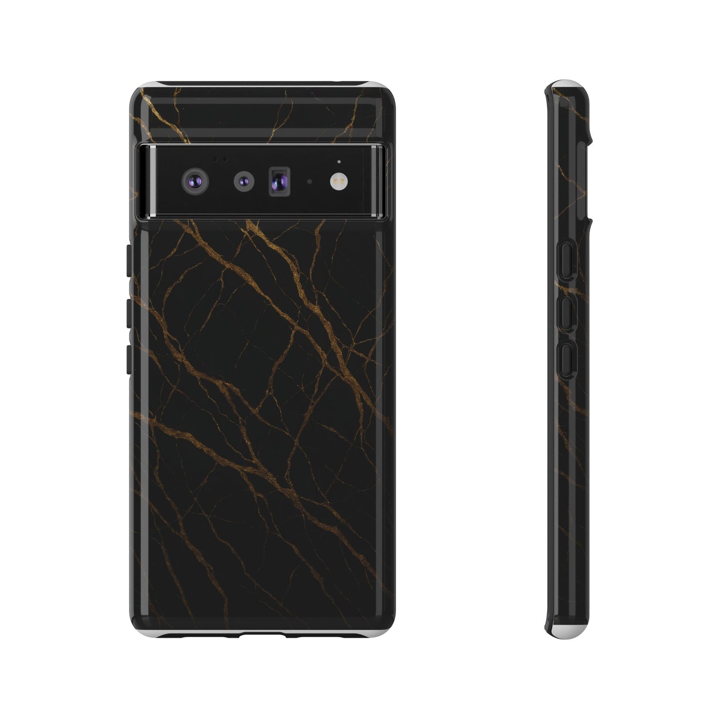 Black Marble Tough iPhone Case - Shamo's