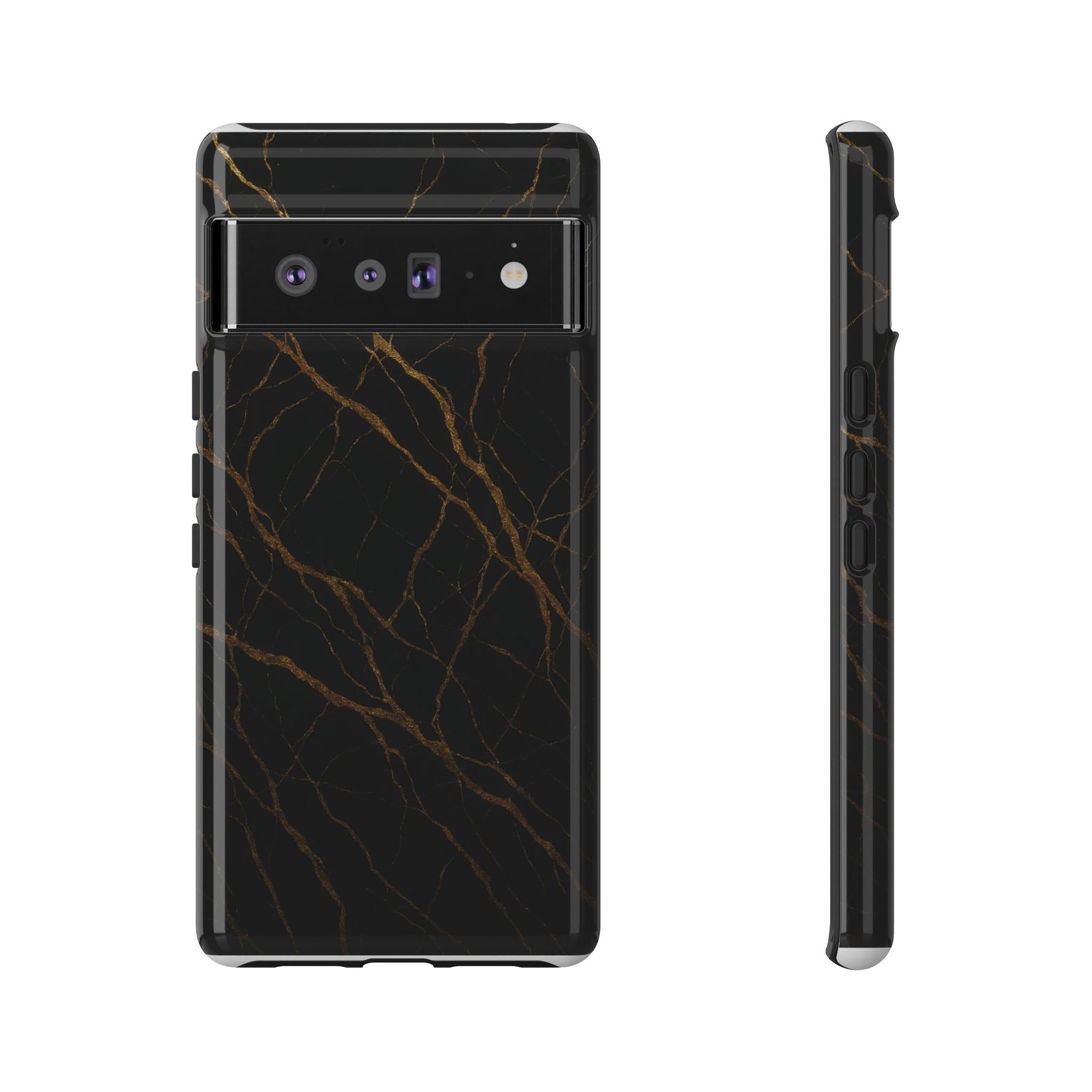 Black Marble Tough iPhone Case - Shamo's