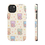 Cute Pastel Bear Impact Phone Case | Heart & Star Kawaii Pattern  Shamo's iPhone 14 Plus